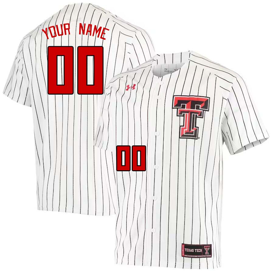 Custom Texas Tech Red Raiders Name And Number College Baseball Jerseys Stitched-Pinstripe - Click Image to Close